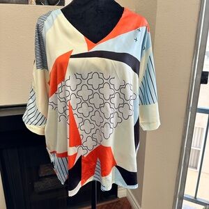 Zara Abstract Print Blouse - Multicolor